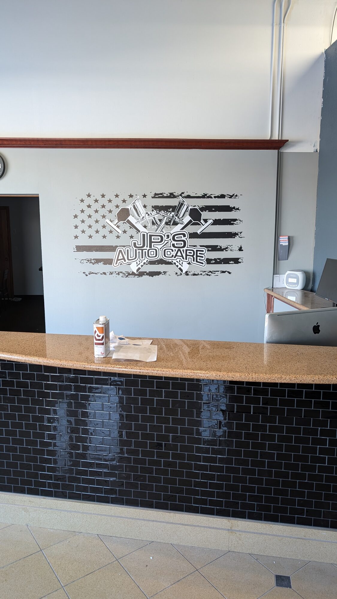JP's Auto Care interior wall graphics