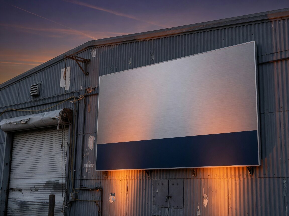 Premium poly-metal architectural business signage